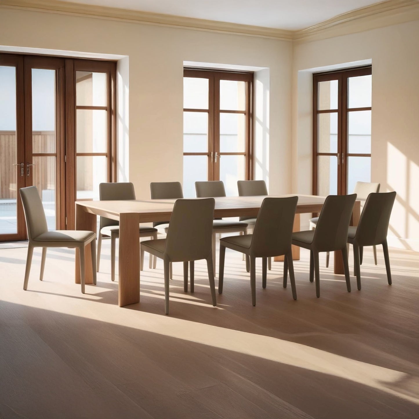 Marvel Natural Wood Table as dining centerpiece in modern home interior